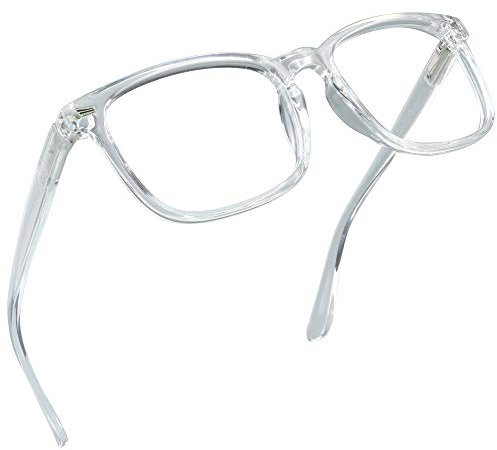 LifeArt Blaulicht-Schutzbrillen, Computer-Lesebrillen, Spielbrillen, TV-Brillen für Frauen, Männer, Blendschutz (Klar, 1,00-fache Vergrößerung)
