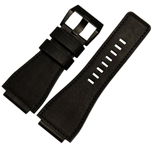 [Richie Strap] 35 mm x 24 mm konvexes Mund-Lederarmband mit Schnalle für Armbanduhr Bell Ross BR01/BR03, Leder