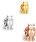 THIORA Charmband Charms | 'Kätzchen' Anhänger | Catlover Charm | Mesh Armband Charm (Silber)
