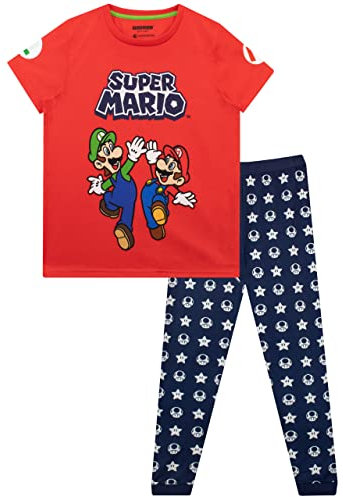 Super Mario - Ensemble De Pyjamas - Garçon - Rouge - 7-8 Ans