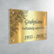 Plaque Funéraire Ou Décorative Murale Troglass Clear - Plaque Gravée À Personnaliser – 12 Couleurs Et 30 Designs Disponibles - Format Au Choix (Fond Or)