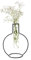 balvi Blumenvase Round Silhouette Farbe Schwarz Dekorative Vase aus Glas und Metall Originelle Blumen