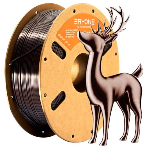 ERYONE Ultra Shiny Silk PLA Filament voor 3D Druker, PLA Filament 1.75mm, +/- 0,03mm,1kg 1 Spule, Ultra Silk Dunkles Gold