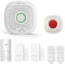 Wolf-Guard WS-03 WLAN-Alarmanlage mit 1 Alarmsirene, 2 Innensensoren, 1 Bewegungsmelder, 2 Fernbedienungsschlüsselanhänger, kompatibel mit Alexa und Google Home