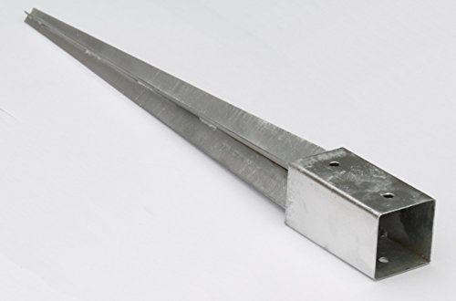 70mm Einschlaghülse Pfostenträger Bodenhülse Feuerverzinkt für 70x70mm Holzpfosten Zaunpfosten Gartenzaun Pfahl Einschlagbodenhülse Metall Pfostenhalter Zaunbefestigung kurze Ausführung