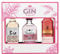 Flavoured Gins Floral Selection Box, 3x5cl, Gift Set by Blue Tree Gifts, Includes Gordon's Gin, Whitley Neil, Edinburgh Gin Distillery, Tasting Set and Gift for Gin Lovers