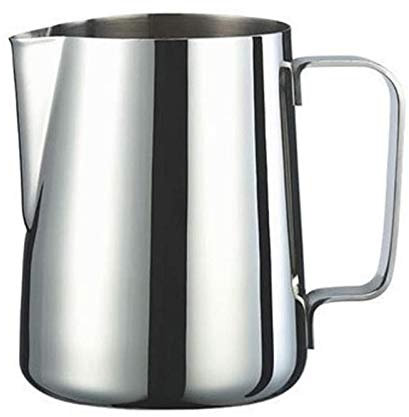 JIUAI Milk Frothing Pitchers, 600ml/20oz 304 Stainless Steel Milk Frother Jug, Barista Coffee Accessories for Cappuccino Latte Frothing Milk Coffee Machine - Silver
