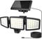 Lepro Solar Security Lights Outdoor Motion Sensor, 1200LM Solar Flood Lights with Separate Solar Panel, IP65 Waterproof, Adjustable 3Heads, Pir Wall Lights for Yard Garage Pathway
