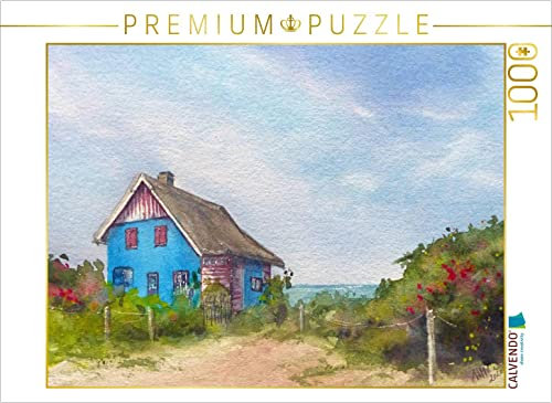 CALVENDO Puzzle Blaue Villa am Graswarder Heiligenhafen 1000 Teile Lege-Größe 64 x 48 cm Foto-Puzzle Bild von Wiebke Meier