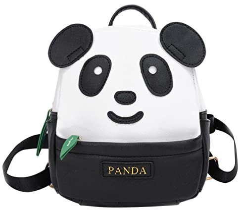 VALICLUD Cartoon Panda Muster Reiserucksack Rucksack Schultasche Umhängetasche für Jungen Mädchen (groß, schwarz) Stylische Tasche
