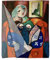 GFM® Seidenmischung Malkunst basierter Schal (VSLK-Picasso – Frau mit Buch)