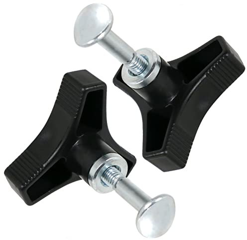 Spares2go Lawnmower Handle Bolt Knob Wing Nut compatible with Qualcast Bar Spare Part Lawn Mower M8 8mm Curved Head