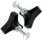 Spares2go Lawnmower Handle Bolt Knob Wing Nut compatible with Qualcast Bar Spare Part Lawn Mower M8 8mm Curved Head