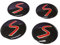 YaaGoo Adesivi per Coprimozzo Ruota Auto Mini 52mm 2.05 di Diametro (4 Pezzi, Logo S)