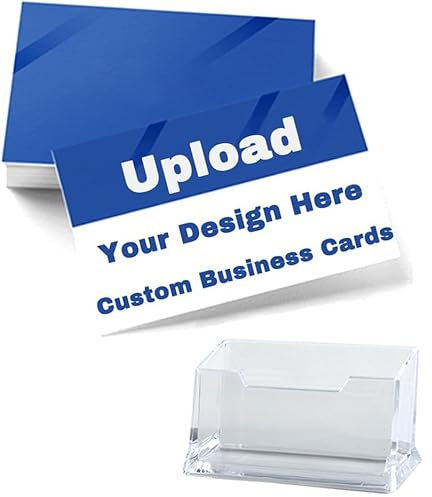 MornLu Individuelle Visitenkarten mit Ihrem Logo, personalisierbare Visitenkarten, fügen Sie Foto/Text/Logo hinzu, drucken Sie Ihre eigenen Visitenkarten auf Vorder- und Rückseite, 200 Stück