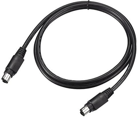 sourcing map PS/2 Mouse and Keyboard Extension Cable 6 Pin 3.28 Feet Male to Male for PC,Black