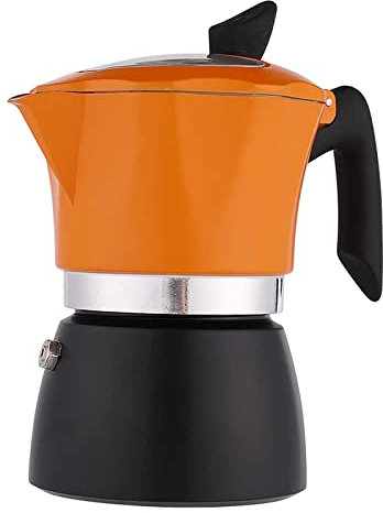 Aluminum Stovetop Moka Coffee Maker, 150ML 3 Cups Espresso Cup Moka Pot with Transparent Top Lid and Pressure Valve, Easy To Operate & Quick Cleanup Pot, Suitable for Collection/gifting