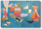 XCPORA Abstrakt Paul Klee Plakate Abstrakte Segelboote Wandkunst Paul Klee Drucke Paul Klee Leinwand Malerei für Haus Wanddekoration Bild 50x70cm Ohne Rahmen