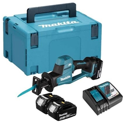 Makita DJR189RFJ Reciprosäge, 18 V LXT (2 x 3,0 Ah) im Koffer