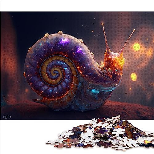 Puzzles für Erwachsene und Kinder, Schnecke, 1000 teiliges Puzzle, Familienspiele, Weihnachts und Geburtstagsgeschenke, 10,27 x 20,47 Zoll/26 x 38 cm.