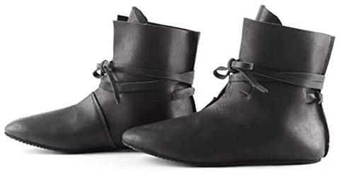 Medieval Cosplay Boots - 1 Paio di Scarpe medievali retrò PU Stivali di Cuoio - Steampunk PU Cuoio Cavaliere Stivali,Bianca,47