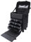 Kosmetikkoffer Trolley mit Schublade, 2 In 1 Professioneller Beauty Make-up-Koffer, Abnehmbarer Travel Nagelkoffer für Salon Beauty Studio Maskenbildner Schwarz