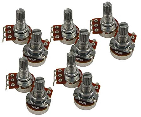 MAKIVI Guitar Small Pot B500K Potentiometer für Gitarre Bass (10 Stück)