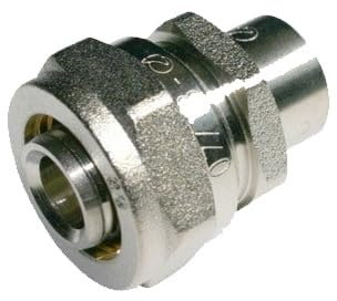 Suinga Adaptateur cuivre 18mm-20mm pour tube multicouche de compression 20mm, pas besoin de machine à presser, gris.