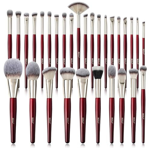 BEILI Pinceaux Maquillages 30PCS Set Pinceaux Maquillage Brosse Maquillage Pinceau Végétaliens Fond de Teint Poudre Contour Fard Paupières Surbrillance Blush Correcteu Sourcil Liner