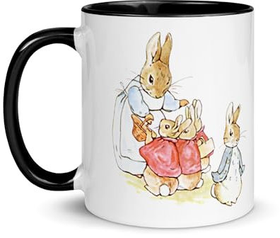 Chatcripant Tasse Pierre Lapin Bétrix Potter Madame Piquedru Blanchisseuse Petitgris Écureuil Noisette Mug Thé Café Enfant Illustration Dessin Pâques Cadeau Fantaisie Nature Animaux (Pierre Lapin)