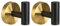 YUET 2 Pcs Bathroom Towel Hook,Screw in Metal Coat Hooks Matte Black Robe Hook SUS 304 Stainless Steel Heavy Duty Door Hanger Towel Robe Clothes Closet Sponges Holder for Bathroom Hotel (Black&Gold)
