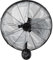 Eden pulse Wandventilator, Schwarz/Silber, 120 W, 3 Geschwindigkeiten, schwenkbar und oszillierend, 70 x 55 x 60 cm