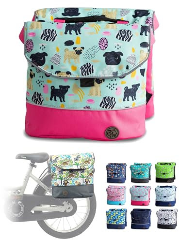 BambiniWelt by Rafael K. Gepäcktasche Gepäckträgertasche für Fahrrad [Fahrradtasche für Kinder] wasserabweisend geeignet für 12-18 Zoll z.B. für Puky oder Woom Räder (M1) (Modell 19 (M1))