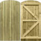 Wooden Featheredge Arched Garden Gate Pedestrian Gate Wooden Pressure Treated 6ft 180cm,(180cm High x 120cm Wide x 6cm Deep)