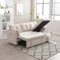 Canapé sectionnel modulable en L, canapé d'angle modulable de Salon avec méridienne Interchangeable, Tissu Chenille, canapé-lit Multifonction avec Rangement et lit gigogne, Beige