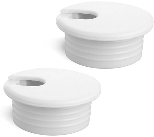 2 pasacables de escritorio, 38 mm, cubierta de orificio de cable para escritorio de ordenador, cubierta de orificio de cable, cubierta de orificio de cable, cable de escritorio, boquilla de cable para