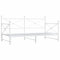 vidaXL Tagesbett Ausziehbar ohne Matratze Weiß 100x200 cm Stahl, Schlafbett, Schlafsofa, Couchbett, Gästebett, Tagesbettsofa, bequemes Schlafsofa