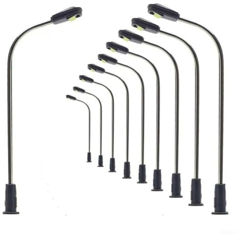 LED-Straßenlaternen ideal für Modellbau, warmweißes Licht für N und für TT Spurweite Eisenbahnen