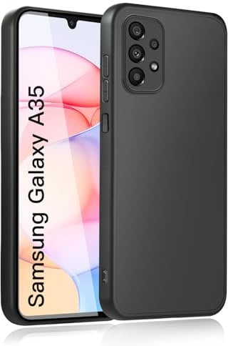 wsiiroon Handyhülle für Samsung Galaxy A33 5G Hülle, Stoßfest Kratzfest, Anti-Fingerabdruck, Anti-Rutsch Fallschutz Schutzhülle, Anti-Öl, Unterstützt kabelloses Laden für Samsung A33 Case (Schwarz)