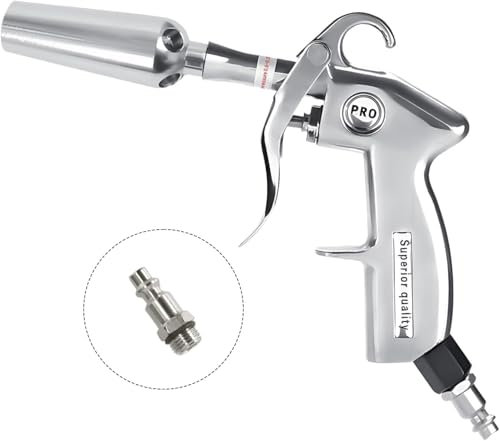 Druckluft Pistole für schnelles Trocknen und Ausblasen - Air Blow Gun mit Aluminiumgehäuse, inklusive Adapter