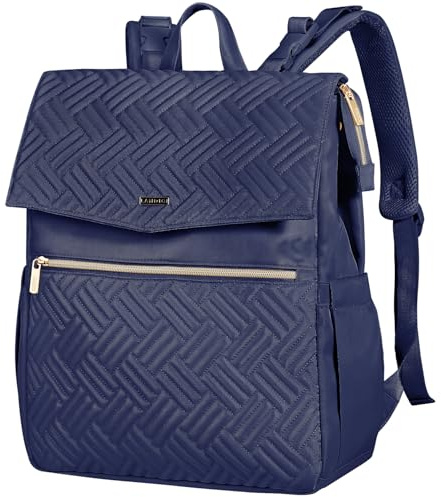 LANDICI Baby-Wickeltaschen-Rucksack, multifunktionaler Wickelrucksack, stilvolle Baby-Reise-Wickeltaschen mit Wickelunterlage, Kinderwagengurte für Mama, Vater, Jungen, Mädchen, Marineblau