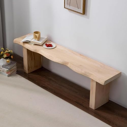 CFLNYC Sitzbank aus Holz for den Eingangsbereich, Esszimmerbank, Bank am Fußende des Bettes, schmale Bauernhausbank for Esstisch, Schlafzimmer, Wohnzimmer, Flur(120cm(47in))