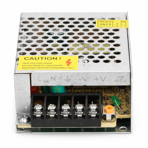 Jandei - Transformator-Netzteil 110/220 V AC auf 12 V DC, 25 W, 2,1 A, Installation im Innenbereich IP20 für LED-Streifen, Neon oder Geräte mit niedriger Spannung