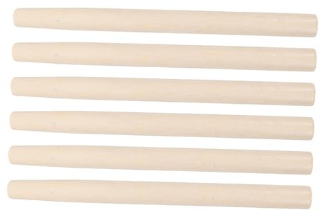 TOBBOMEY 6pcs Wooden Garden Tool Handles Replacement Smooth Polished Hammer and Hatchet Handles for Farm Tools Replace Wood for Gardening Efficiency