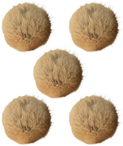 5 Stück Katzen Spielzeug Für Stubentiger, Künstliche Hasenfell Bälle Lustiges Interaktives Geschenk Für Haustierkätzchen Zahnen Jagen & Selbstspiel