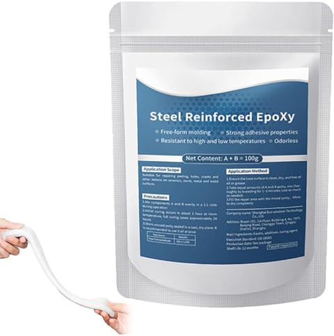 Argile de réparation polyvalente à haute résistance, adhésif puissant en fer et en argile, mastic époxy renforcé en acier imperméable, réparation rapide AB en deux parties pour métal, carrelage (1pc)