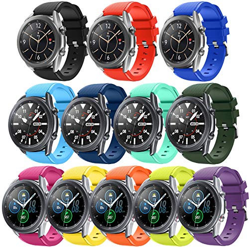 budesi 22 mm Schnellspanner Smartwatch Band Handgelenk Gurt für Moto 360 2 2 nd Gen Mann (46 mm)/Samsung Gear S3/LG G Watch W100, R W110, Urbane W150/Pebble Time Serie, S3-11pack-1