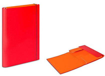 Dokumentenmappe Duo Colors / Heftbox / A4 / Aussenfarbe: rot