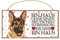 DEUTSCHER SCHÄFERHUND - Haustierschild mit Spruch und realistischer Grafik. Als Tür, Torschild, Wanddekoration geeignet. Warnschild, Holztafel, Hausschild. Ein Haus...