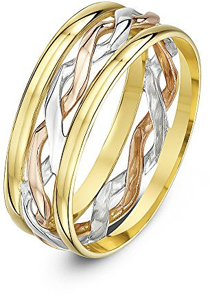 Theia Ehering 9 Karat Gelbgold, Weißgold & Rotgold 6mm Keltisch - Hochglanz - Größe 63 (20.1)